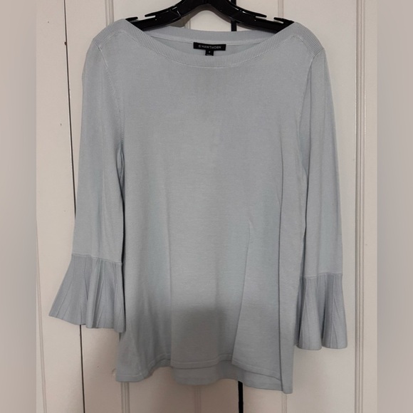 41 Hawthorn Tamzen Bell Sleeve Pullover Sweater Light Blue - Picture 2 of 5